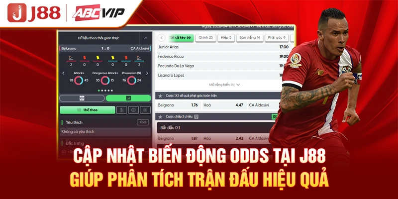 Cập nhật biến động odds tại J88 giúp phân tích trận đấu hiệu quả